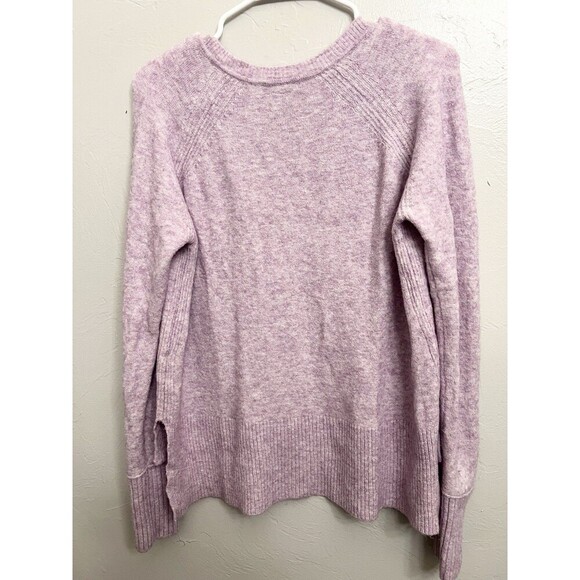 J. Crew Light Purple Alpaca Merino Wool Blend Super Soft V Neck Sweater Medium - Picture 7 of 8